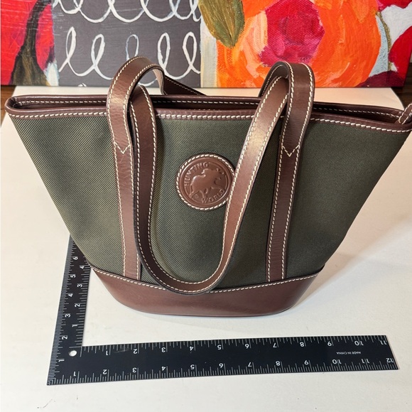 Dooney & Bourke Olive and Chocolate Tote - Picture 3 of 15